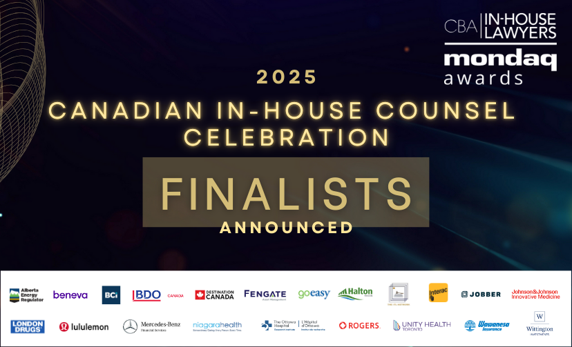 2025 Canadian In-House Counsel Celebration | The Finalists